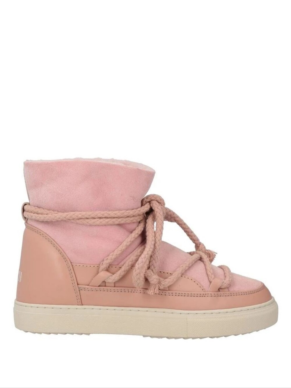 Inuikii Blush Pink Lace-Up Ankle Booties